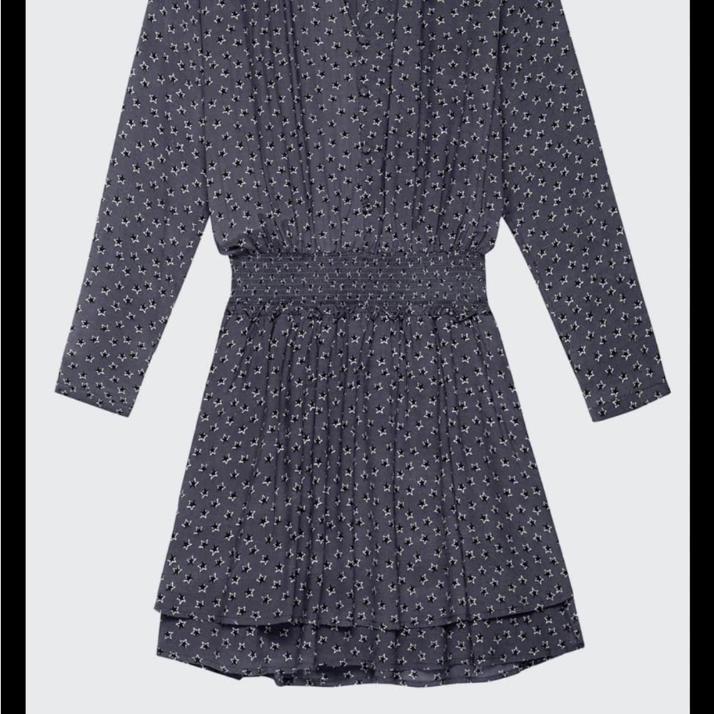 Gray and White Patterned Dress